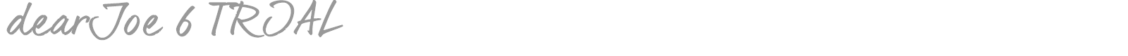Dear Joe 6 font preview